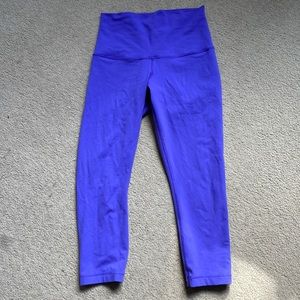 purple capri lululemon leggings